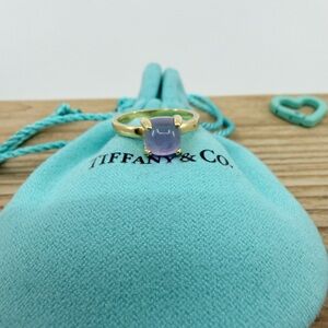 💜Tiffany & Co. 2ct Amethyst Sugar Stack Ring in 18k YG💜 6.5